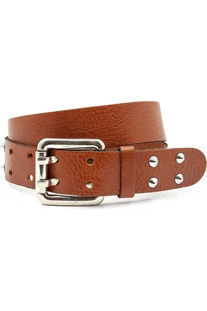 A-zone Dames riem met studs - dames riem - 4 cm breed - - Echt Leer - Taille: 90cm - Totale lengte riem: 105cm
