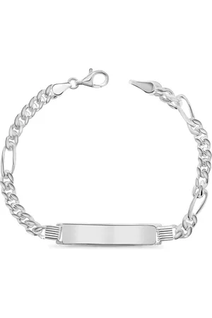 Juwelier Emo Graveerarmband Gourmette schakel plaat 7 mm - 20 cm - 925