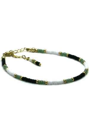 Heaven Eleven Dames - Enkelbandjes - Goud RVS - wit - 3mm - verstelbaar 23cm + 4cm