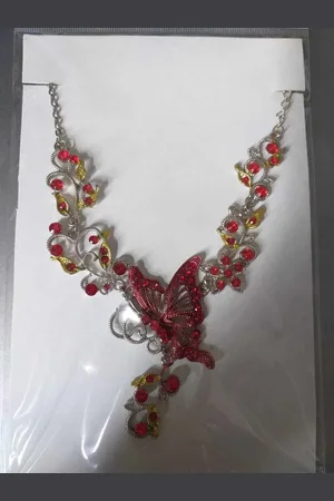 Fashion Jewelry Ketting met rode vlinder