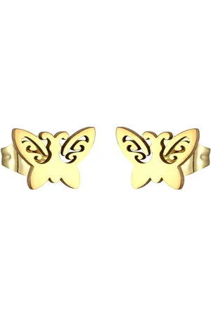 Fako Bijoux® Oorbellen - Steker - Stainless Steel - Vlinder