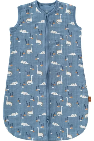 Fresk Hydrofiele Slaapzak Baby - 12-18M - Zomerslaapzak - 1.1 TOG - Slaapdeken - Blauw - Dino