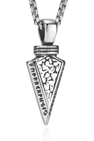 Mendes Viking Stalen Ketting met Speerpunt Hanger - 60cm