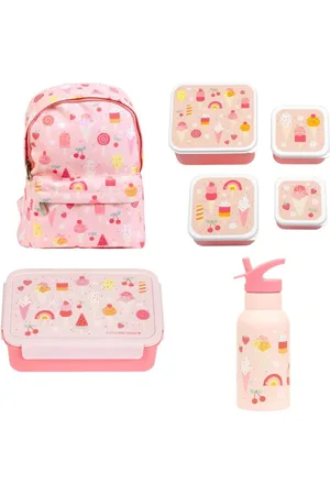 A Little Lovely Company BEAU by Bo Back to school set - Rugzak/Drinkfles RVS/4 Snackdozen/Bentobox - IJsjes