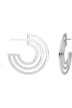 ARLIZI 2283 Oorbellen halve cirkel oorstekers - sterling - 2,5 cm