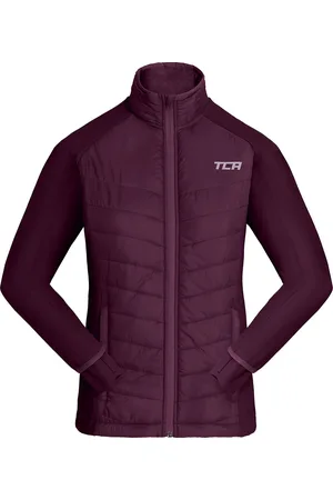 TCA Meisjes Excel Hardloper All-Season Lichtgewicht Waterafstotend Opvouwbaar Hardloopjack - Paars, 6-8 Jaar