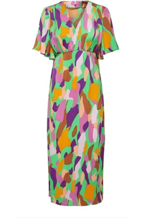 ONLY Onlcarmen S/s Midi Dress Spring Bouquet XL
