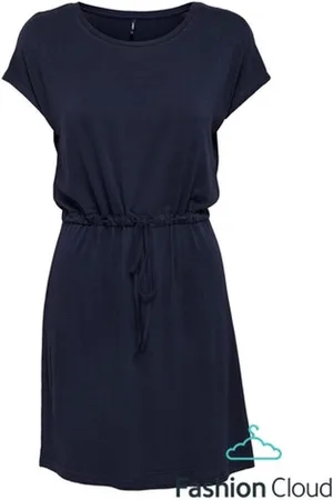 ONLY Clara S/S O-Neck Dress Jrs Night Sky S