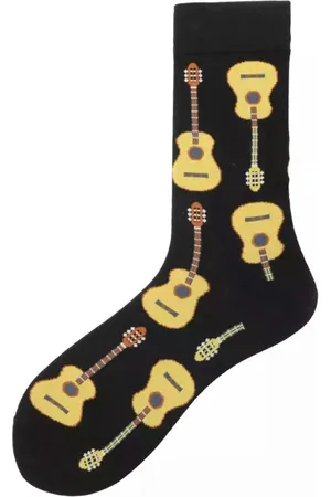 Akyol Sokken - Sokken met gitaar - muziek leraar - cadeau voor meester - 40-44 - Gitaar spelen - Afscheidscadeau - heren sokken maat 40-44 - leuke Gitaar sokken - Gitaar sokken voor dames en heren - sokken met gitaartjes erop – muziek - cadeau