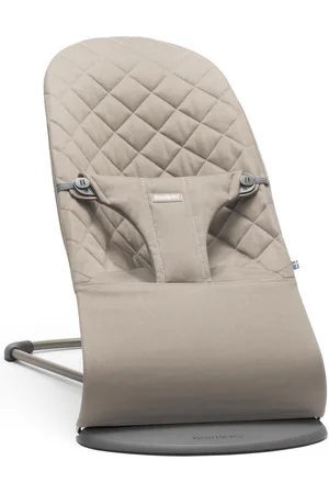 BABYBJÖRN Wipstoel Bliss - Cotton klassiek quilt - Zandgrijs - Ergonomisch - Verstelbaar - Inklapbaar