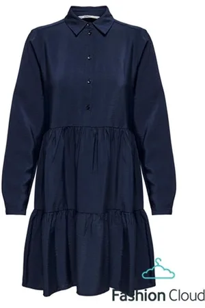 ONLY Sandy Life L/s Shirt Dress Noos Ptm Evening Blue M