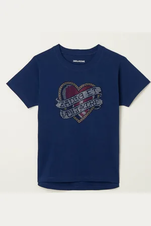 Zadig & Voltaire Zadig&Voltaire Kids T-shirt met print van strass - - Maat 146 (maat 10)