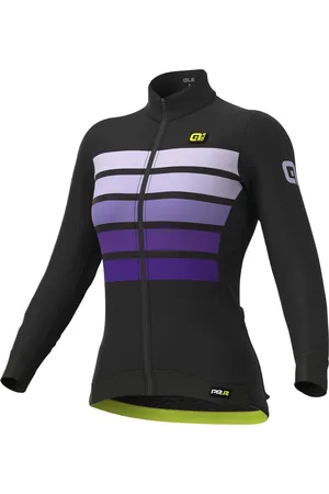Alé Dames Fietsshirt Lange Mouwen Graphics PR-R Sombra - Paars - S - Valt klein