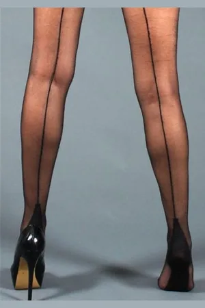 Pretty Polly Panty - Nylons - Gloss - Naad - Backseam - 10 Den. - S/M