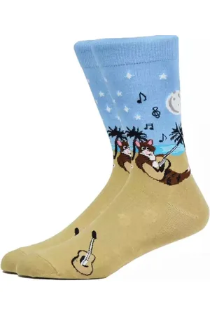 Akyol Sokken - Katten sokken - one size - muziek sok - dieren sokken - sinterklaas cadeau sokken - sokken - Kat - muziek