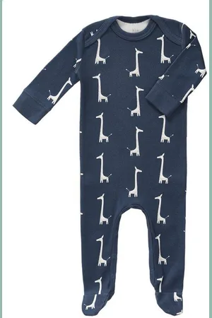 Fresk Pyjama met voetjes Giraf Indigo Blue