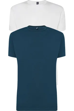 Alan Red Derby O-Hals 2-Pack T-Shirts Wit Denimblauw - Heren - Maat XXL - Regular-fit