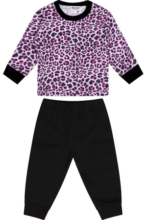 Beeren Pyjama Panter Meisjes /zwart Maat 50/56