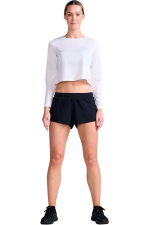 2XU Light Speed Tech Crop T-shirt Met Lange Mouwen Wit L Vrouw