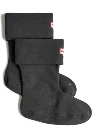 Hunter Recycled fleece short boot sock BLACK Unisex Wintersportsokken - Maat M