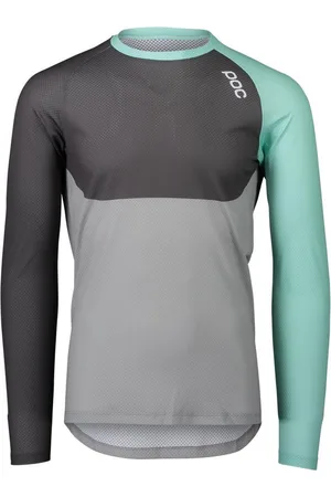 POC MTB Pure LS Jersey Fluorite Green / Sylvanite Grey / Alloy Grey Medium
