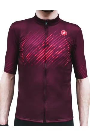 Castelli Fietsshirt korte mouwen Heren Bordeaux Rood - Giungla Jersey Bordeaux-XL