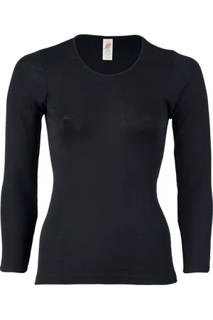 Engel Natur Dames Shirt Lange Mouw Zijde Merino Wol GOTS - wol 42/44L