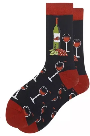 Akyol Wijn sokken - Rode wijn - Rode wijn sokken - valentijn cadeau - valentijn - grappige sokken - wijn sokken - leuke sokken - moederdag – vaderdag – kerst cadeau - Maat onesize