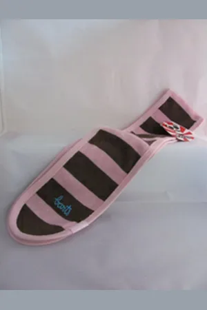 Barts Piwi Scarf streep bruin met roze