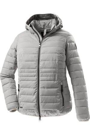 Killtec Dames zomerjas STOY - padded zomerjas - lichtgrijs - 38228 - maat 48