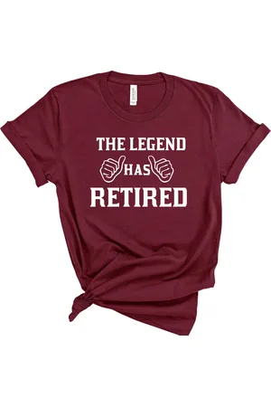 Bella + Canvas Lykke The Legend Has Retired| Pensioen | Unisex T-shirt | Retired Dames |Retired Heren| |Maat L