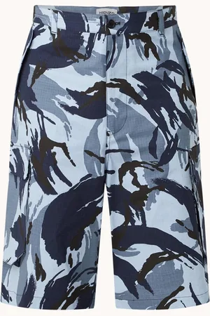 Kenzo Loose fit korte cargobroek met camouflageprint - Maat 33