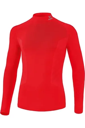 Erima Athletic Longsleeve Met Opstaande Kraag Kind Rood Maat XXXS