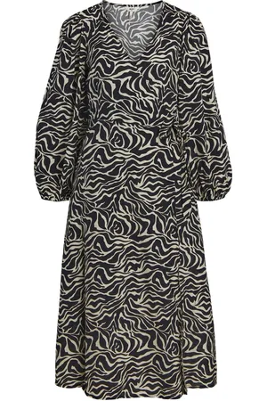 Object Object Objleonora L/s Wrap Midi Dress Jurken Dames - Rok - Jurk - - Maat 36