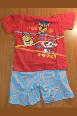 Nickelodeon Paw Patrol shortama / pyjama team Patrol rood/grijs maat 122