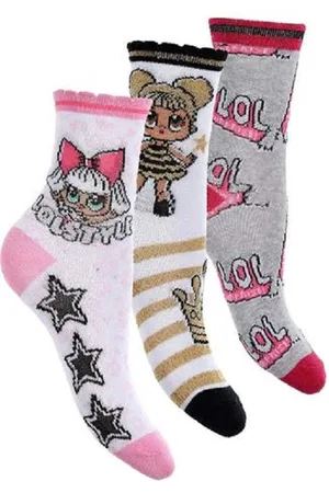 L.O.L. Surprise LOL Surprise 3 paar sokken met Glitter - LOLstyle - maat 23/26