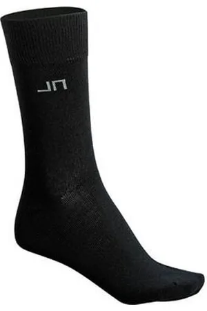 James & Nicholson 10x paar Zwarte heren/dames sokken maat 45-47 - Voordelige basic sokken