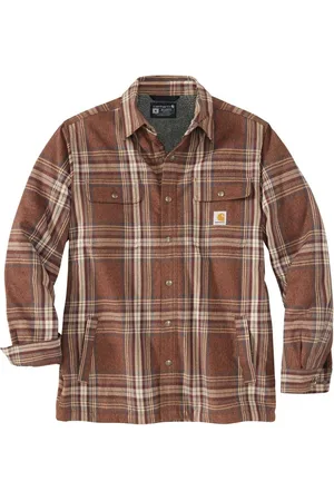 Carhartt Sherpa Overhemd Met Lange Mouwen Bruin M