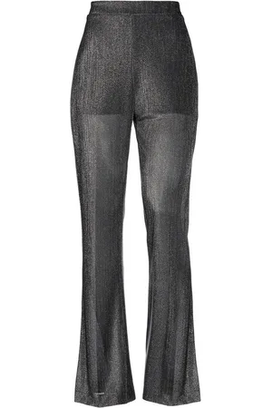 Liu Jo • wijde pantalon in metallic zilver • maat L (IT46)