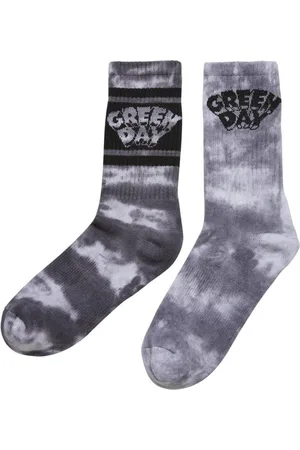 Merchcode Green Day - Green Day Tie Die 2-Pack Sokken - 47/50 - /Wit