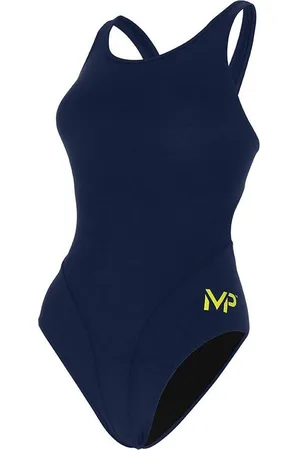 Michael Phelps Solid Mid Back - Badpak - Dames - Navy - 34