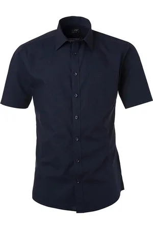 James & Nicholson James and Nicholson Herenshort Poplin Shirt met korte mouwen