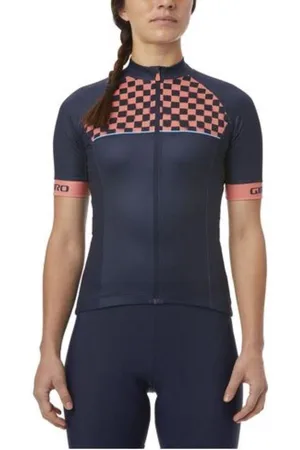 Giro Chrono Sport Fietsshirt KM Dames Midnight Checks Maat XL