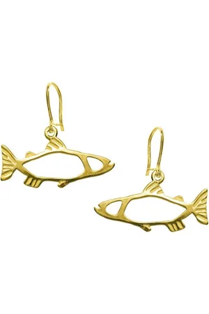 AuBor Oorbellen, hang, Kleine gouden zalm