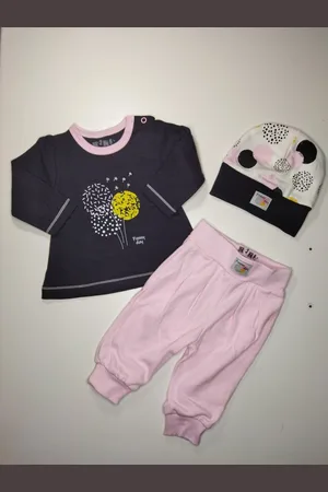 Merkloos Nini - Outfit Sophie - 3-delige set - Shirtje, broekje, mutsje - Maat 68 - 4 t/m 6 maanden