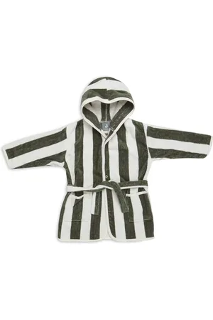 Jollein Badjas 3-4 jaar Stripe Terry - Leaf - GOTS