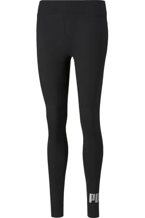 PUMA ESS+ Metallic Leggings Dames Legging - Zwart/Zilver - Maat S