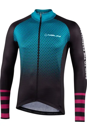 Nalini Heren - Fietsshirt - Lange Mouwen - Wielrenshirt - - Zwart - NEW LS STRIPES JERSEY - L