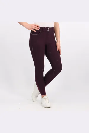 LeMieux Rijbroek Freya Full Grip Aubergine - 40