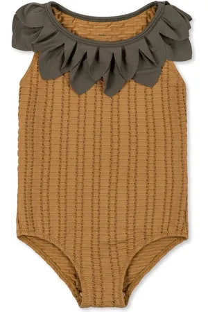Konges Sløjd Konges Sløjd Pineapple badpak kind - Bone brown - Maat 98